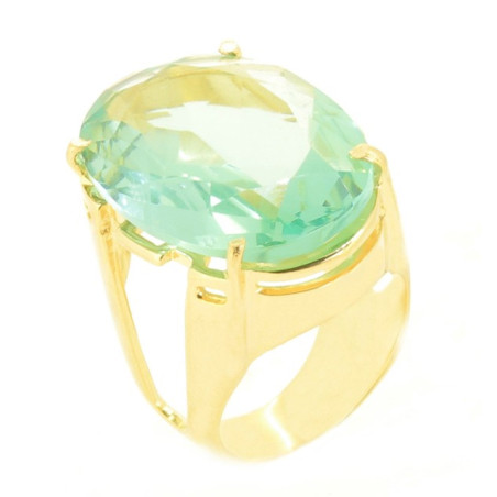 Anel Turmalina Verde Oval