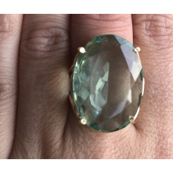 Anel Turmalina Verde Oval